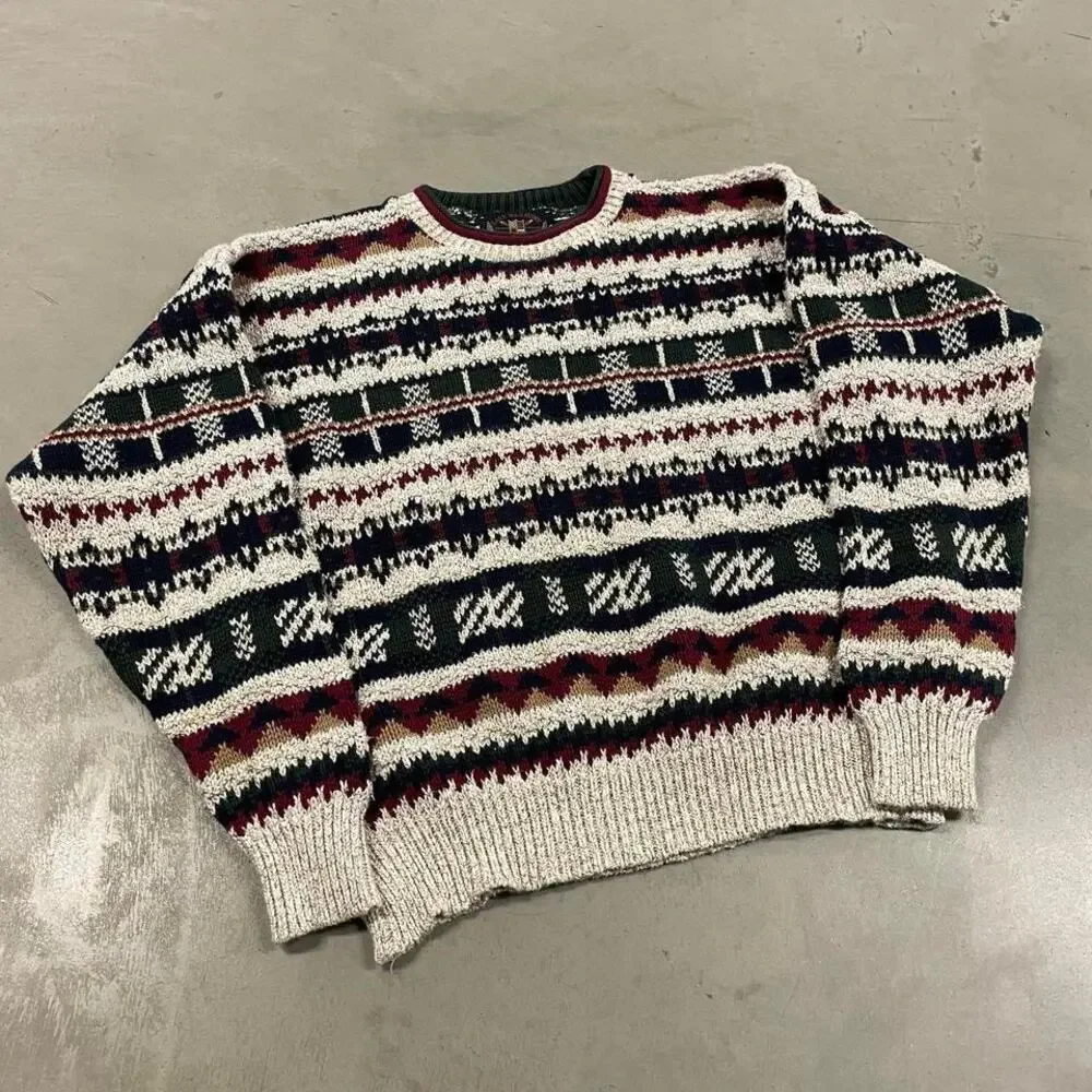 vintage y2k lake harmony striped sweater